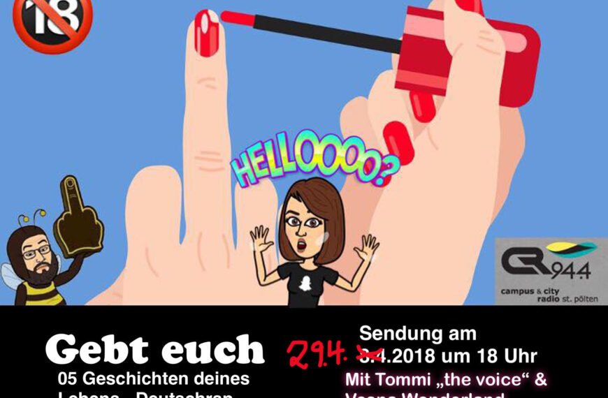 Die Geschichten deines Lebens Folge 5 – Deutschrap – Sonntag 29.4.2018 von 18:00 – 20:00