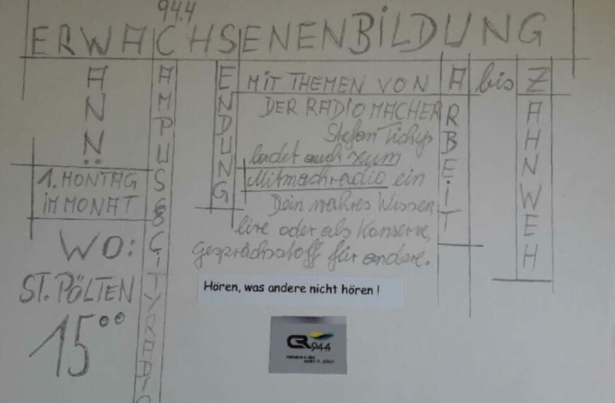 Erwachsenenbildung, Mo, 4.1.2021, 15 h
