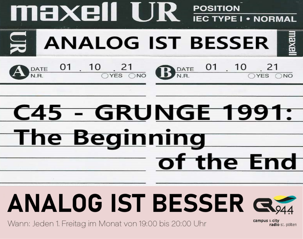 C45 – Grunge 1991: The Beginning of the End, Fr. 1.10., 19-20h