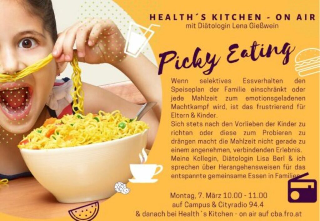 Health’s Kitchen – on air: Picky Eating, Mo, 7.3.22, 10 h