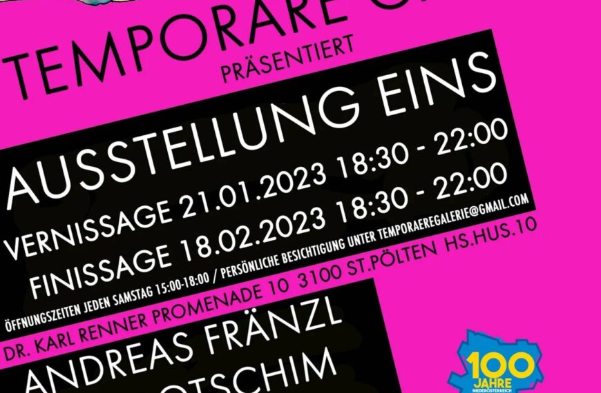 Temporäre Galerie / Ausstellung 1 / 27.1. 19 Uhr