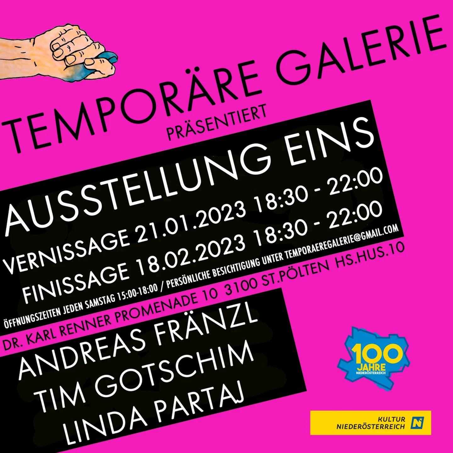 Temporäre Galerie / Ausstellung 1 / 27.1. 19 Uhr