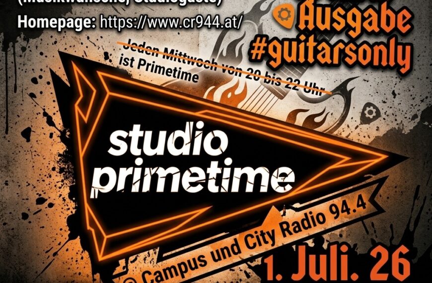 Studio Primetime Special #guitarsonly, Mi 1.juli 2026, 20-23 Uhr